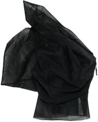 Rick Owens - Asymmetric Draped Top - Lyst