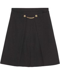 Ganni - Tailored Twill Midi Skirt - Lyst