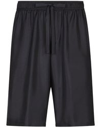 Dolce & Gabbana - Embroidered Silk Track Shorts - Lyst