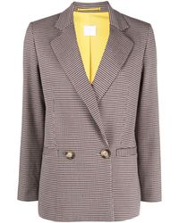 ..,merci - Houndstooth-pattern Double-breasted Blazer - Lyst