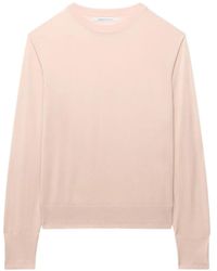 Another Tomorrow - Featherweight Crew-Neck Sweater - Lyst