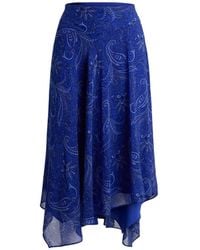 Ralph Lauren - Paisley-Print Midi Skirt - Lyst