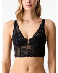 Chantelle - Illusion Lace-Embroidered Bustier Bra - Lyst