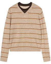 JNBY - V-Neck Striped Sweater - Lyst