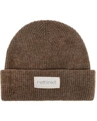 Rethinkit Studios - Ribbed Logo-Patch Beanie Hat - Lyst