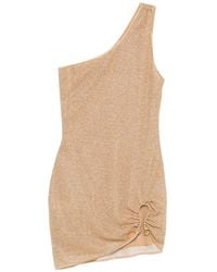 Oséree - Asymmetric-Neck Mini Dress - Lyst