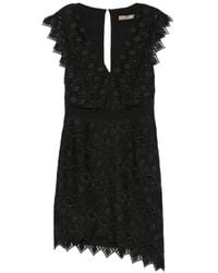SIMONA CORSELLINI - Guipure-Lace Ruffled Mini Dress - Lyst