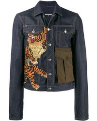denim jacket with embroidery mens