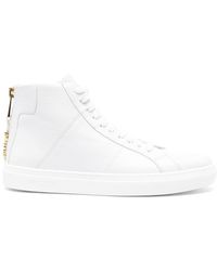 Moschino - High-Top-Sneakers aus Leder - Lyst