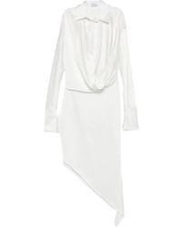 Vestiaire d'un Oiseau Libre - Asymmetric Draped Midi Dress - Lyst