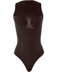 Wolford - シアーパネル ボディスーツ - Lyst