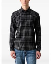 Lindbergh - Check-Print Long-Sleeve T-Shirt - Lyst