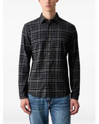 Lindbergh - Check-Print Long-Sleeve T-Shirt - Lyst