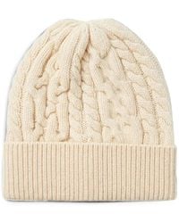 Peserico - Cable-Knit Turn-Up Beanie Hat - Lyst