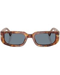 Persol - Tortoiseshell Rectangle Sunglasses - Lyst