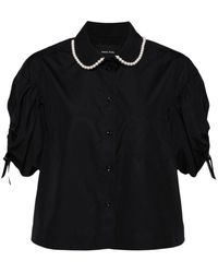 Simone Rocha - Pearl-trim Cotton Shirt - Lyst