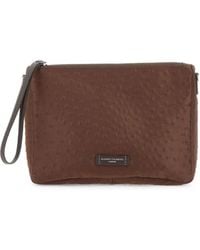 Gianni Chiarini - Nora Pouch Ostrich-Effect Clutch Bag - Lyst