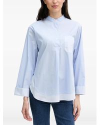 Mos Mosh - Mmbronwyn Striped Band-Collar Shirt - Lyst