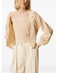 Twinset - Mesh Stitch Cardigan And Top - Lyst