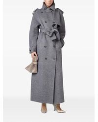 GIUSEPPE DI MORABITO - Double-Breasted Belted Coat - Lyst