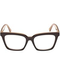 Max Mara - Clip-On-Brille Mit Eckigem Gestell - Lyst