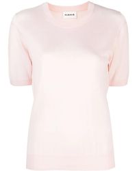 P.A.R.O.S.H. - Linfa Short-Sleeve Fine-Knit Top - Lyst