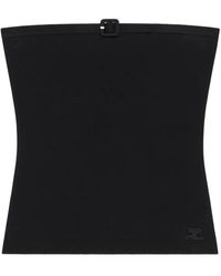 Courreges - Buckle Knit Bustier Top - Lyst