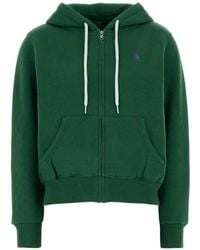 Polo Ralph Lauren - Zip-Up Logo-Embroidered Hoodie - Lyst