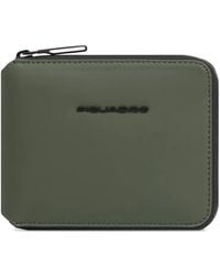 Piquadro - Rubberised Zip-Around Wallet - Lyst