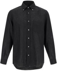 Riviera - Button-Down Linen Shirt - Lyst
