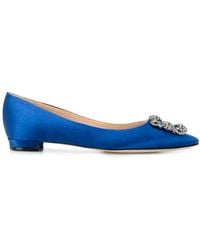 Manolo Blahnik - Hangisi Heeled Ballerina Shoes - Lyst