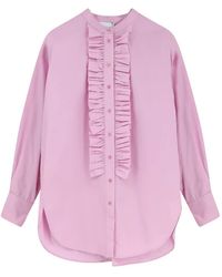 Nude - Ruffled-Trim Cotton Shirt - Lyst