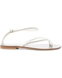 EDDI CUOMO - Glass-Embellished Sandals - Lyst