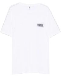 Moschino - Logo-Embroidery T-Shirt - Lyst