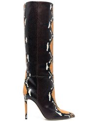 Paris Texas - 115mm Python-print Knee-high Boots - Lyst