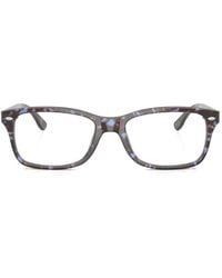 Ray-Ban - Tortoiseshell Rectangle Glasses - Lyst