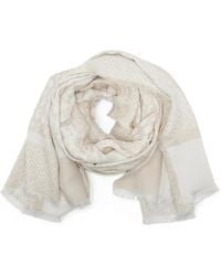 Liu Jo - Leopard-Print Monogram Scarf - Lyst