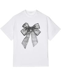 Cecilie Bahnsen - Dorothy Bow-Print T-Shirt - Lyst