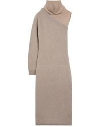 Ports 1961 - Single-sleeve turtleneck midi dress - Lyst