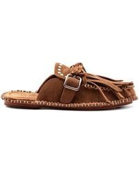 Elena Iachi - Fringing Stud Mules - Lyst