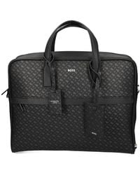 BOSS - Sacoche En Cuir À Plaque Logo - Lyst