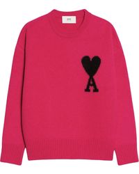 Ami Paris - Ami De Coeur Wool Sweater - Lyst