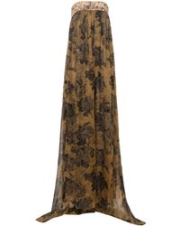 Max Mara - Georgette-Kleid mit Blumen-Print - Lyst