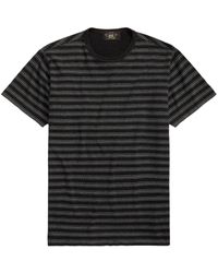 RRL - Stripe-print Cotton T-shirt - Lyst