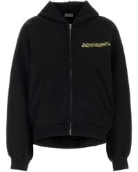 Balenciaga - Cocoon Logo-Print Zip-Up Hoodie - Lyst