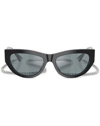 Jimmy Choo - Cat-Eye-Sonnenbrille mit Kristallen - Lyst
