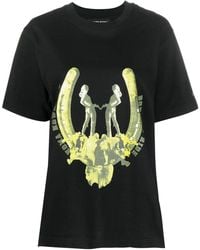 David Koma - T-shirt Met Grafische Print - Lyst