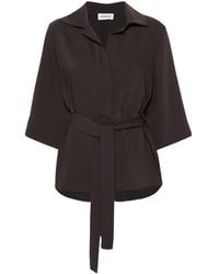 P.A.R.O.S.H. - Blouse Met Gestrikte Taille - Lyst