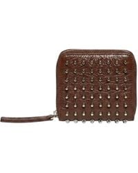 John Richmond - Studded Zip-Around Wallet - Lyst