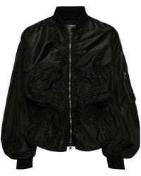 JNBY - Ruched Satin Bomber Jacket - Lyst